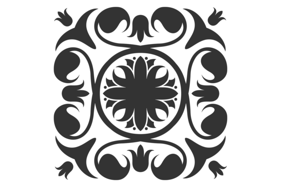 Download Square Black Ornament. Wall Tile or Floo - Premium Resources