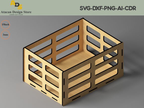 Download Wood Box Crate Lightburn Glowforge Files - Glowforge files Collection