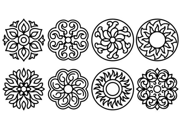 Download Floral Medallions EPS - Premium Bundle