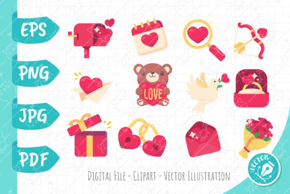 Download Valentine's Day Card Decorative Elements - Decorative elements Collection