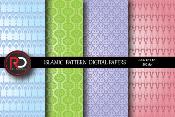 Download Arabesque Pattern Digital Paper - Arabesque Collection